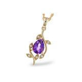 14KT Gold Amethyst Necklace