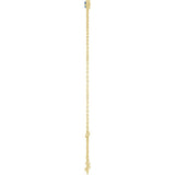 14K Yellow Gold Lab-Grown Blue Sapphire Bezel-Set Solitaire 6 1/2-7 1/2" Bracelet