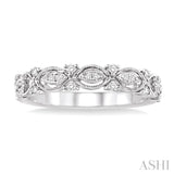 1/6 Ctw Round Cut Diamond Wedding Band in 14K White Gold