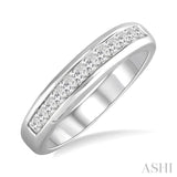 1/4 Ctw Princess Cut Diamond Wedding Band in 14K White Gold