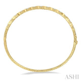 2 Ctw Zigzag Baguette and Round Cut Diamond Bangle in 14K Yellow Gold