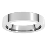 Platinum 4 mm Comfort-Fit Flat Band Size 8