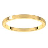 14K Yellow Gold 1.5 mm Flat Band Size 7