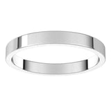 18K White Gold 2.5 mm Flat Band Size 6