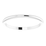 10K White Gold 1.5 mm Half Round Band Size 4
