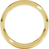 10K Yellow Gold 6 mm Beveled-Edge Comfort-Fit Flat Band Size 8.5
