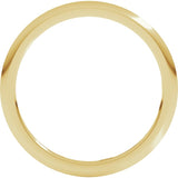 10K Yellow Gold 1 mm Comfort-Fit Half Round Band Size 9.5