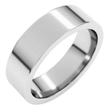 14K White Gold 6 mm Comfort-Fit Flat Band Size 7