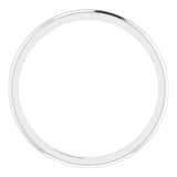 10K White Gold 1.5 mm Half Round Band Size 3