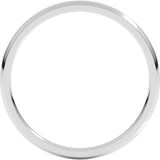 Platinum 1.5 mm Lightweight Comfort-Fit Half Round Band Size 6