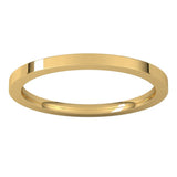 14K Yellow Gold 1.5 mm Comfort-Fit Flat Band Size 5.5