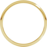 14K Yellow Gold 1.5 mm Lightweight Half Round Band Size 9