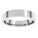 14K White Gold 4 mm Lightweight Comfort-Fit Flat Band Size 6.5