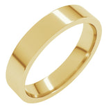 14K Yellow Gold 4 mm Lightweight Comfort-Fit Flat Band Size 6.5