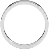 14K White Gold 4 mm Lightweight Comfort-Fit Flat Band Size 8