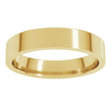 14K Yellow Gold 4 mm Lightweight Comfort-Fit Flat Band Size 9.5