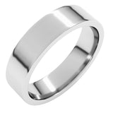 14K White Gold 5 mm Lightweight Comfort-Fit Flat Band Size 10