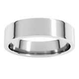 14K White Gold 5 mm Lightweight Comfort-Fit Flat Band Size 8.5