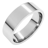 10K White Gold 6 mm Lightweight Comfort-Fit Flat Band Size 10