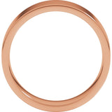 10K Rose Gold 6 mm Lightweight Comfort-Fit Flat Band Size [cv
