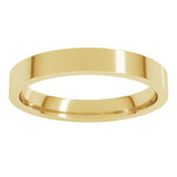 18K Yellow Gold 3 mm Lightweight Comfort-Fit Flat Band Size 5.5
