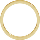 10K Yellow Gold 3 mm Flat Comfort Fit Light Band Size 6