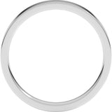 14K White Gold 3 mm Lightweight Comfort-Fit Flat Band Size 7.5