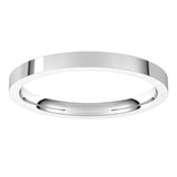 14K White Gold 2 mm Lightweight Comfort-Fit Flat Band Size 7