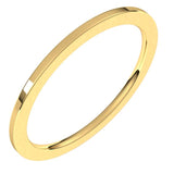 14K Yellow Gold 1 mm Comfort-Fit Flat Band Size 5.5