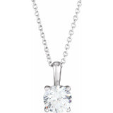 14K White Gold 3/4 CT Natural Diamond 16-18