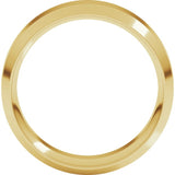 14K Yellow Gold 7 mm Beveled-Edge Comfort-Fit Flat Band Size 8.5