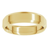 10K Yellow Gold 5 mm Beveled-Edge Comfort-Fit Flat Band Size 9