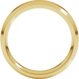 14K Yellow Gold 5 mm Beveled-Edge Comfort-Fit Flat Band Size 10