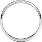 14K White Gold 5 mm Lightweight Half Round Band Size 9.5