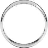 14K White Gold 6 mm Lightweight Half Round Band Size 6
