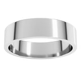 10K White Gold 5 mm Flat Band Size 11