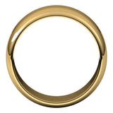 10K Yellow Gold 9 mm Half Round Band Size 6