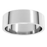 14K White Gold 6 mm Flat Band Size 6.5