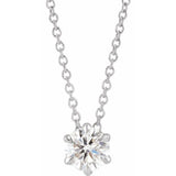 14K White Gold 1/2 CT Lab-Grown Diamond Solitaire 16-18