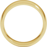 10K Yellow Gold 8 mm Lightweight Comfort-Fit Half Round Band Size 12