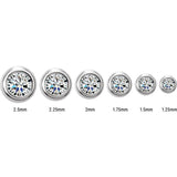 14K Yellow Gold .05 CTW Natural Diamond Micro Bezel-Set Earrings