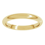 18K Yellow Gold 2.5 mm Comfort-Fit Half Round Band Size 7