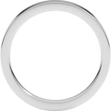 Platinum 3 mm Comfort-Fit Flat Band Size 6.5