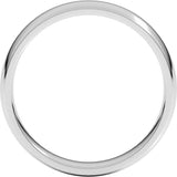 Platinum 4.5 mm Lightweight Comfort-Fit Half Round Band Size 8.5