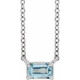 Platinum Natural Aquamarine 18