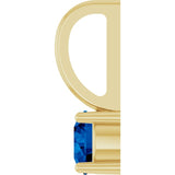 14K Yellow Gold Imitation Blue Sapphire Solitaire Charm/Pendant