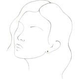 14K Yellow Gold Natural White Sapphire & .03 CTW Natural Diamond Earrings