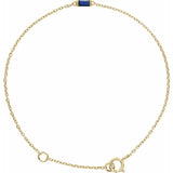 14K Yellow Gold Natural Blue Sapphire 6 1/2-7 1/2