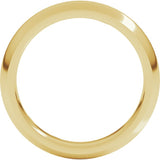 14K Yellow Gold 4 mm Comfort-Fit Half Round Band Size 11