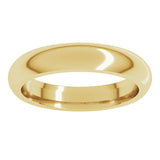 14K Yellow Gold 4 mm Comfort-Fit Half Round Band Size 11